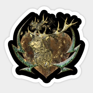 Wonderful deer with awesome antler Sticker